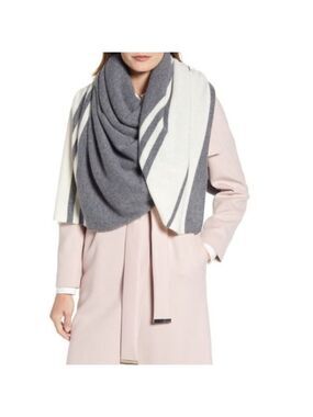 Halogen Stripe Cashmere Wrap